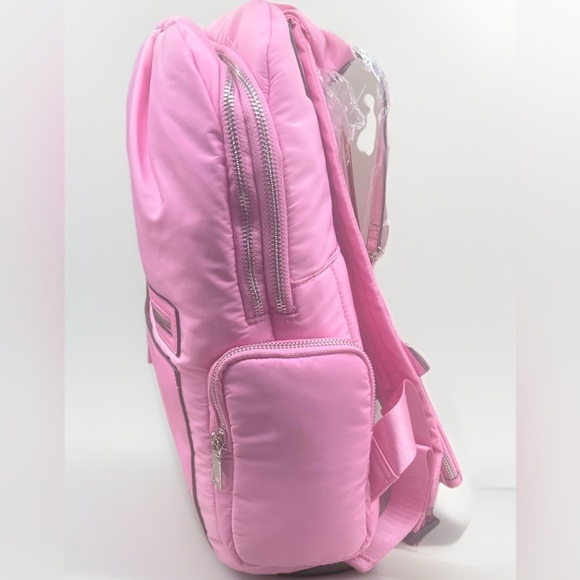 NEW Steve Madden Large Backpack Fondant Pink with Detachable Pouch Wristlet - Picture 7 of 11
